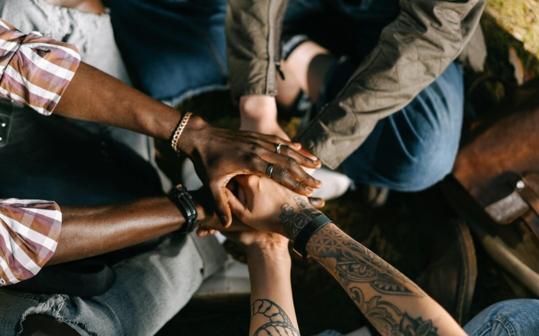 Stock photo of hands together