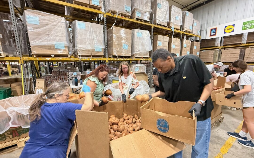 SHL volunteers at the food bank on 5/17/25