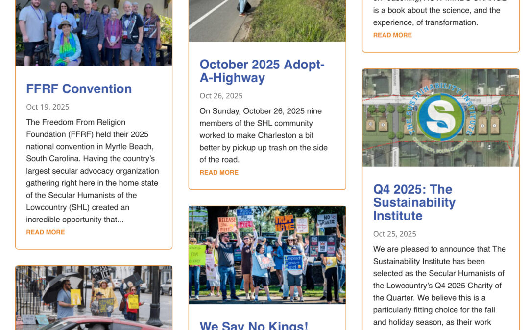 Screenshot of news page