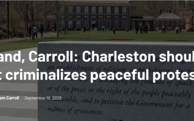 Cleaveland, Carroll: Charleston should dump law that criminalizes peaceful protest